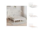 Vidaxl Letto In Legno Massiccio Bianco 140X200 Cm - Letti & Reti