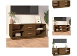 Vidaxl Mobile Tv Marrone Miele 100X34X40 Cm In Legno Di Pino Massiccio - Mobili Tv