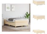 Vidaxl Letto A Molle Insacchettate Crema 120X200 Cm In Tessuto - Letti E Strutture Letto