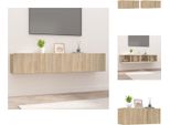 Vidaxl Mobili Tv 2 Pezzi Rovere Sonoma 80X30X30 Cm Materiale A Base Di Legno - Mobili Tv