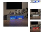 Mobile Tv Vidaxl Con Luci Led Grigio Cemento 135X39X30 Cm - Mobili Tv