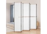 The Living Store 6 Pz. Paravento Bianco 300X220 Cm