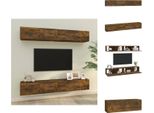 Vidaxl Mobili Tv A Parete 4 Pz. Rovere Fumé 100X30X30 Cm - Mobili Tv