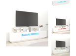 Vidaxl Mobile Tv Con Luci Led Bianco 200X35X40 Cm - Mobili Tv