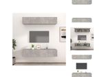 Vidaxl Mobili Tv 4 Pz. Grigio Cemento 80X30X30 Cm Materiale A Base Di Legno - Mobili Tv