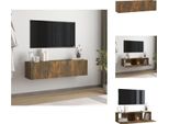 Vidaxl Mobile Tv A Parete In Rovere Fumé 120X30X30 Cm Materiale A Base Di Legno - Mobili Tv