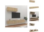 Vidaxl Set Di Mobili Tv A 3 Pezzi In Legno Di Quercia Sonoma - Mobili Tv