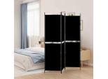 Vidaxl Paravento 3 Pezzi Nero 150X200 Cm In Tessuto - Divisorio Per Ambienti - Paravento - Divisorio Per Ambienti - Parete Divisoria