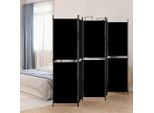 The Living Store 5 Pz. Tessuto Paravent Black 250X180 Cm