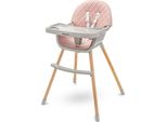 Baby Mix Sedia Da Pranzo Freja In Legno, Rosa Polveroso