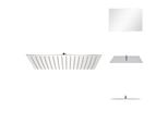 Vidaxl Soffione Doccia A Pioggia In Acciaio Inox 30X40 Cm Rettangolare - Soffioni Doccia