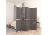 Vidaxl 5 Pezzi Tessuto Antracite 250X200 Cm - Divisorio Per Ambienti - Schermo - Divisorio Per Ambienti - Parete Divisoria