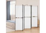 Vidaxl 5 Pezzi Schermo Bianco 250X200 Cm Tessuto - Divisorio - Parete Divisoria - Parete Divisoria