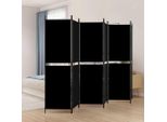 Vidaxl 6 Pezzi Schermo Nero 300X180 Cm Tessuto - Divisorio - Schermo - Divisorio - Parete Divisoria