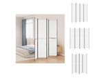 Vidaxl Paravento 4 Pezzi Bianco 200X220 Cm Tessuto - Divisorio Per Ambienti