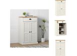 Vidaxl Scarpiera Vigo Bianco 60X35X96 Cm In Legno Di Pino Massiccio - Scarpiere E Armadietti