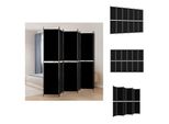 Vidaxl Schermo Pieghevole 6 Pezzi Nero 300X220 Cm Tessuto - Divisorio Per Ambienti