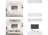 Vidaxl Mobili Tv 4 Pz. Bianco 80X30X30 Cm Materiale A Base Di Legno - Mobile Tv - Armadi Tv - Pensile Tv - Mobili Tv