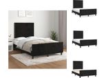 Vidaxl Struttura Letto Con Testiera In Velluto Nero 120X200 Cm - Letti E Strutture Letto