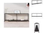 Vidaxl Consolle Nera 220X35X75,5 Cm In Vetro Temperato - Tavoli Laterali