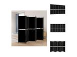 Vidaxl Schermo Pieghevole 6 Pezzi Nero 300X180 Cm Tessuto - Divisorio Per Ambienti