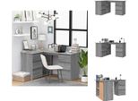 Vidaxl Scrivania Ad Angolo Grigio Sonoma 145X100X76 Cm In Legno - Scrivanie