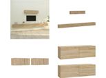 Vidaxl Set Di Mobili Tv 6 Pezzi In Legno Di Quercia Sonoma - Set Di Mobili Tv - Set Di Mobili Tv - Parete Attrezzata - Parete Attrezzata