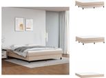 Vidaxl Materasso Per Letto A Molle Insacchettate Cappuccino-Marrone 160X200 Cm In Pelle Finta - Letti E Strutture Letto