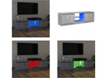 Mobile Tv Vidaxl Con Luci Led Grigio Cemento 120X30X35,5 Cm - Mobile Tv - Mobile Tv - Mobile Tv Con Led - Mobile Tv