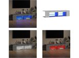 Mobile Tv Vidaxl Con Luci Led In Cemento Grigio 135X39X30 Cm - Mobile Tv - Mobile Tv - Mobile Tv Con Led - Mobile Tv