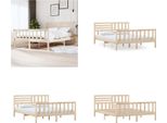 Vidaxl Letto In Legno Massiccio 160X200 Cm - Struttura Letto - Letto - Struttura Letto In Legno Massiccio