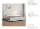 Vidaxl Struttura Letto Con Testiera Bianca 200X200 Cm In Pelle Finta - Letti E Strutture Letto