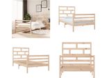 Vidaxl Letto In Legno Massiccio Di Pino 100X200 Cm - Struttura Letto - Letto - Struttura Letto In Legno