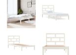 Vidaxl Letto In Legno Massiccio Di Pino Bianco 90X200 Cm - Struttura Letto - Letto - Struttura Letto In Legno