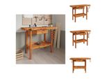 Vidaxl Banco Da Lavoro Con Cassetti Morse 124X52X83 Cm In Legno Di Acacia - Banchi Da Lavoro