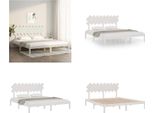 Vidaxl Letto In Legno Massiccio Bianco 180X200 Cm - Struttura Letto - Struttura Letto - Letto - Struttura Letto In Legno