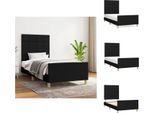 Vidaxl Struttura Letto Con Testiera In Tessuto Nero 90X190 Cm - Letti E Strutture Letto