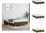 Vidaxl Struttura Letto In Tessuto Marrone Scuro 120X200 Cm - Letti E Strutture Letto