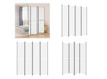 Vidaxl Paravento 4 Pezzi Bianco 200X220 Cm Tessuto - Divisorio Per Ambienti - Parete Divisoria