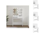 Vidaxl Tavolino Da Toilette Con Led Bianco 74,5X40X141 Cm - Tavolini Da Toilette