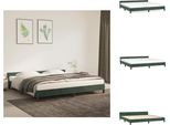 Vidaxl Struttura Letto Con Testiera In Velluto Verde Scuro 200X200 Cm - Letti E Strutture Letto