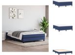 Vidaxl Letto Boxspring Blu 140X200 Cm In Tessuto - Letti E Strutture Letto