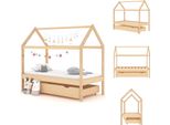 Vidaxl Lettino Con Cassetto In Pino Massiccio 80X160 Cm - Lettini Per Bambini E Ragazzi