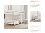 Vidaxl Letto A Castello Bianco 90X200 Cm Pino Massiccio - Letti E Strutture Letto