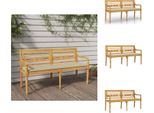 Vidaxl Panca Batavia Con Cuscino Beige 150 Cm In Teak Massiccio - Panche Da Giardino
