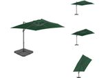 Vidaxl Ombrellone Con Portaombrelli Verde - Ombrelloni E Tende Da Sole