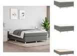 Vidaxl Letto A Molle Insacchettate Grigio Scuro 140X190 Cm In Tessuto - Letti E Strutture Letto