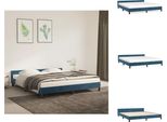 Vidaxl Struttura Letto Con Testiera Blu Scuro 180X200 Cm In Velluto - Letti E Strutture Letto