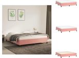 Vidaxl Struttura Letto Rosa 180X200 Cm In Velluto - Letti E Strutture Letto