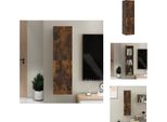 Vidaxl Mobile Tv A Parete In Rovere Fumé 30,5X30X110 Cm - Mobili Tv